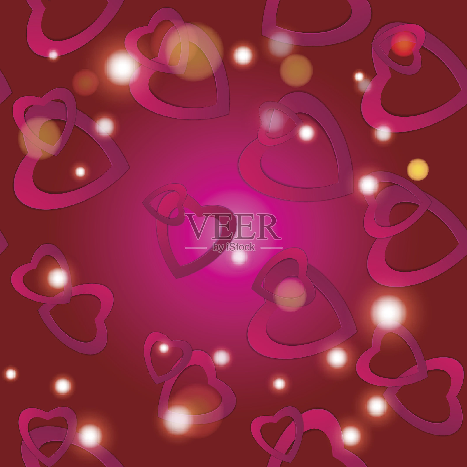 情人节。论文文摘的心。爱。情人节的心形背景插画图片素材