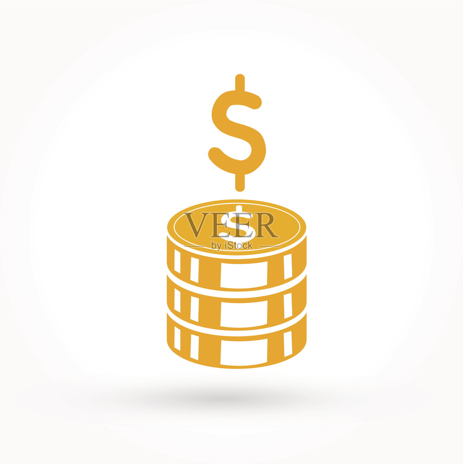 金币堆图标插画图片素材