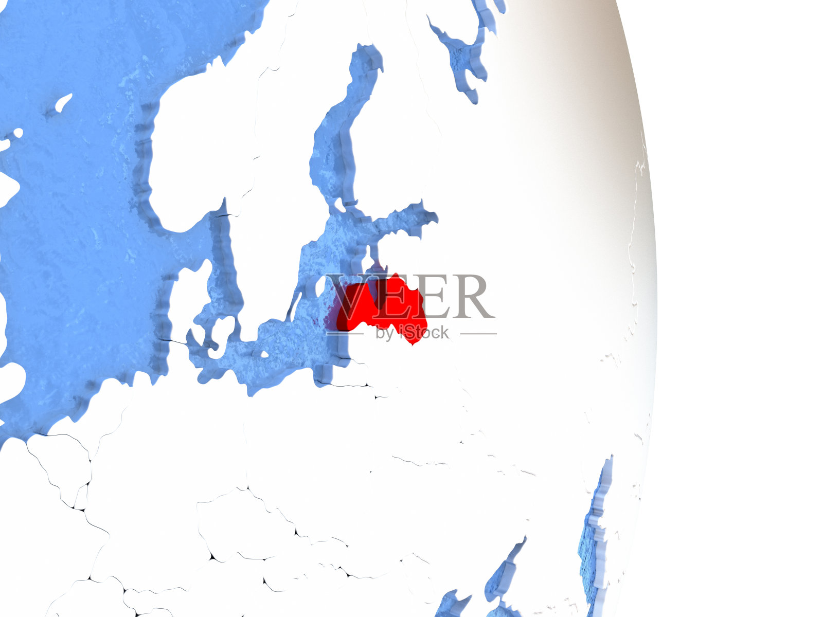 拉脱维亚是一个充满水的闪亮星球照片摄影图片