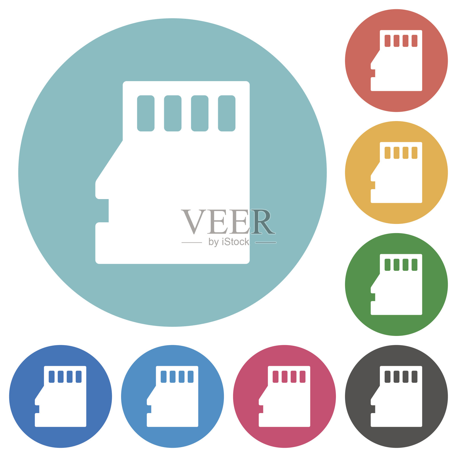 平面micro SD卡图标图标素材