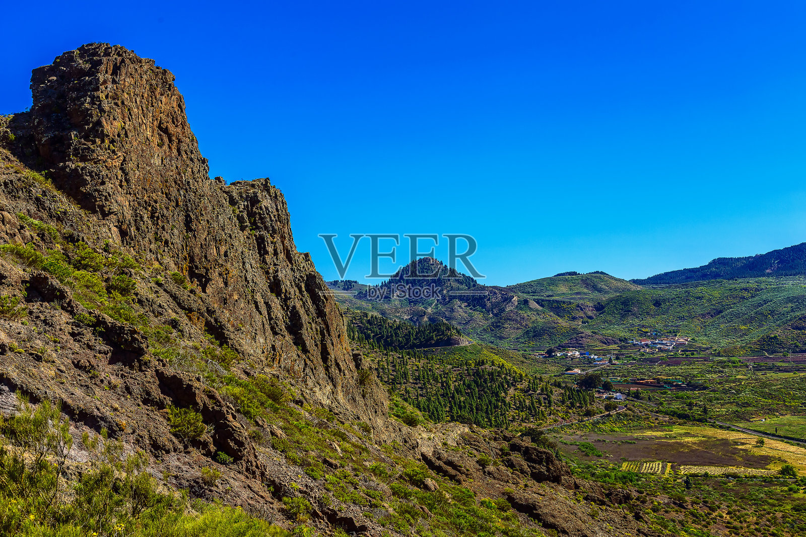 特内里费岛的山谷景观照片摄影图片