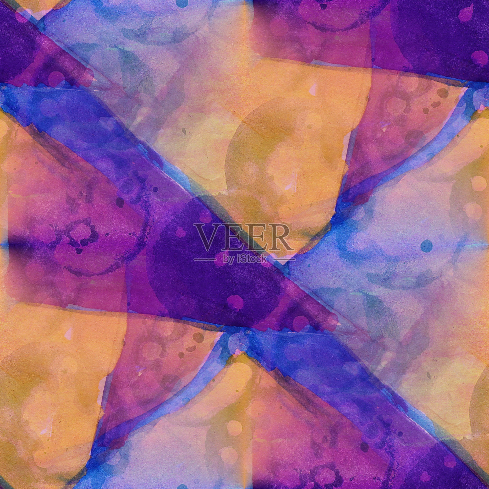 图案设计无缝水彩纹理紫色,棕色背木插画图片素材