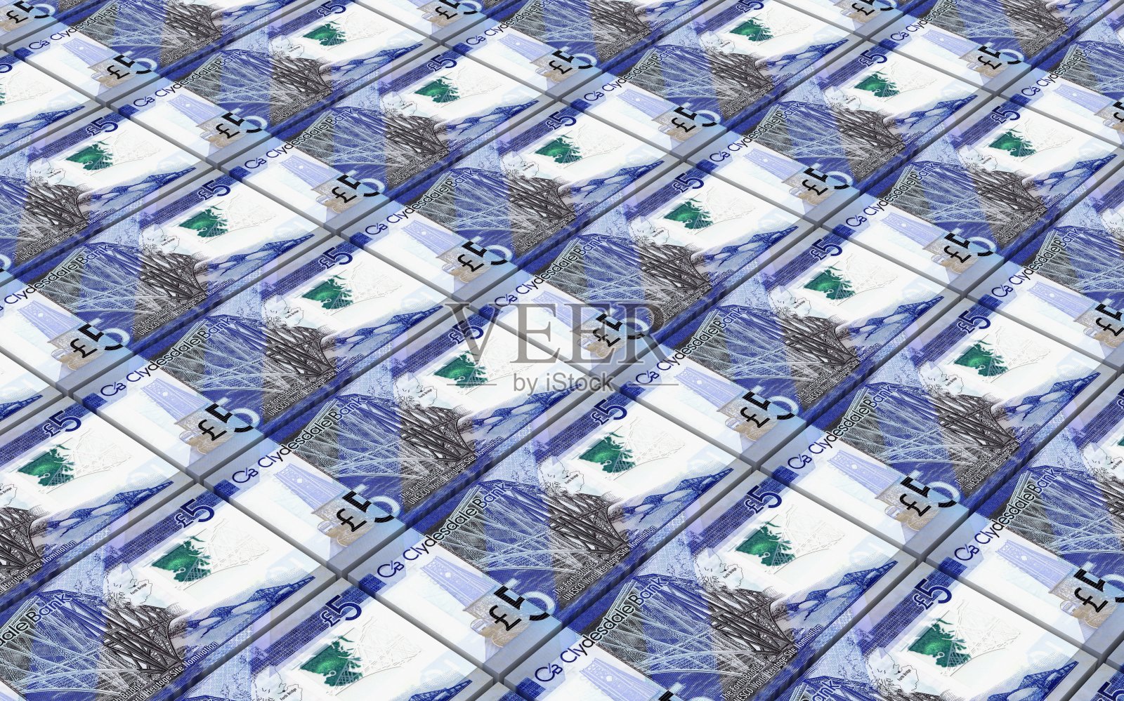 苏格兰英镑账单。照片摄影图片