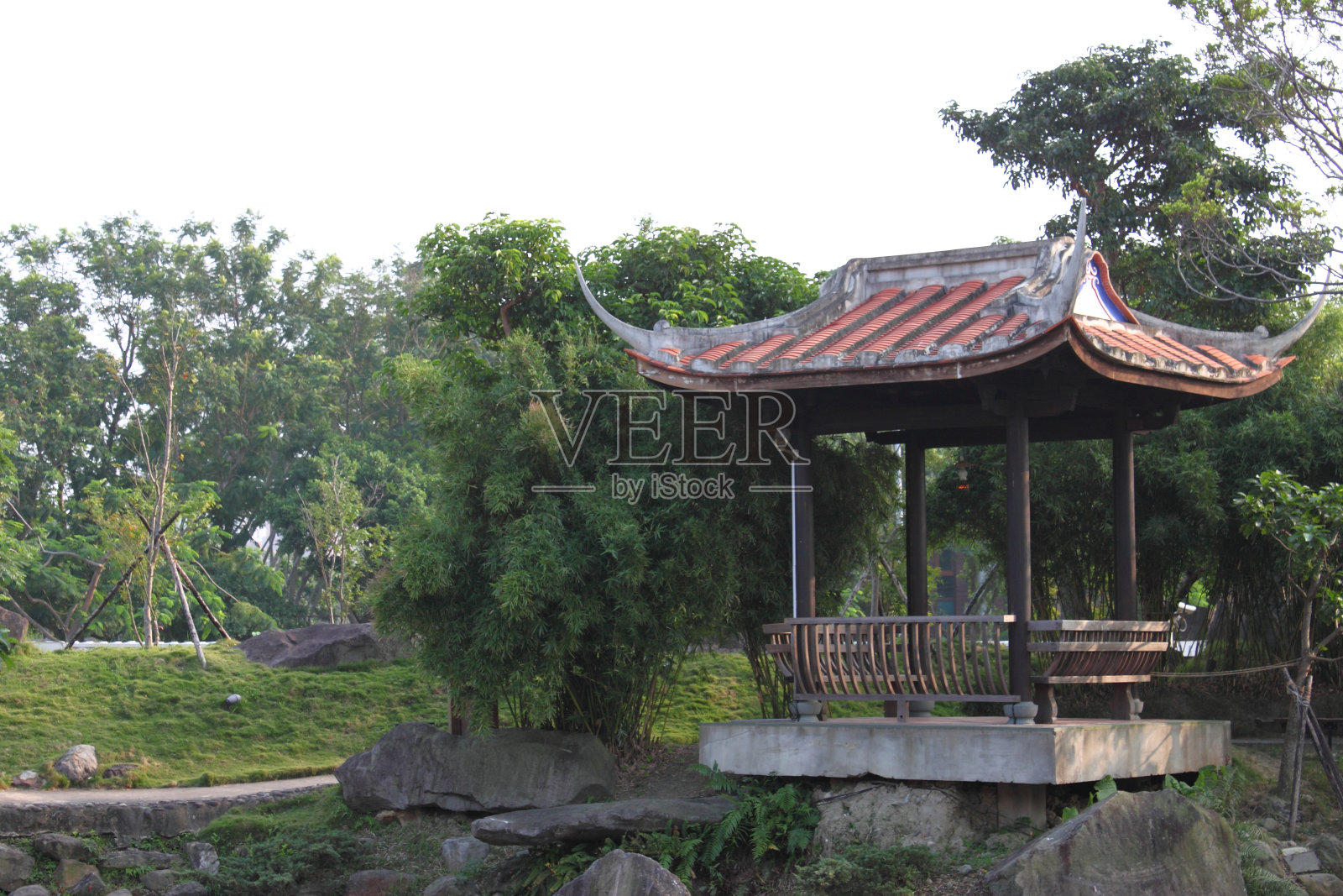 中国古老的房子和花园照片摄影图片