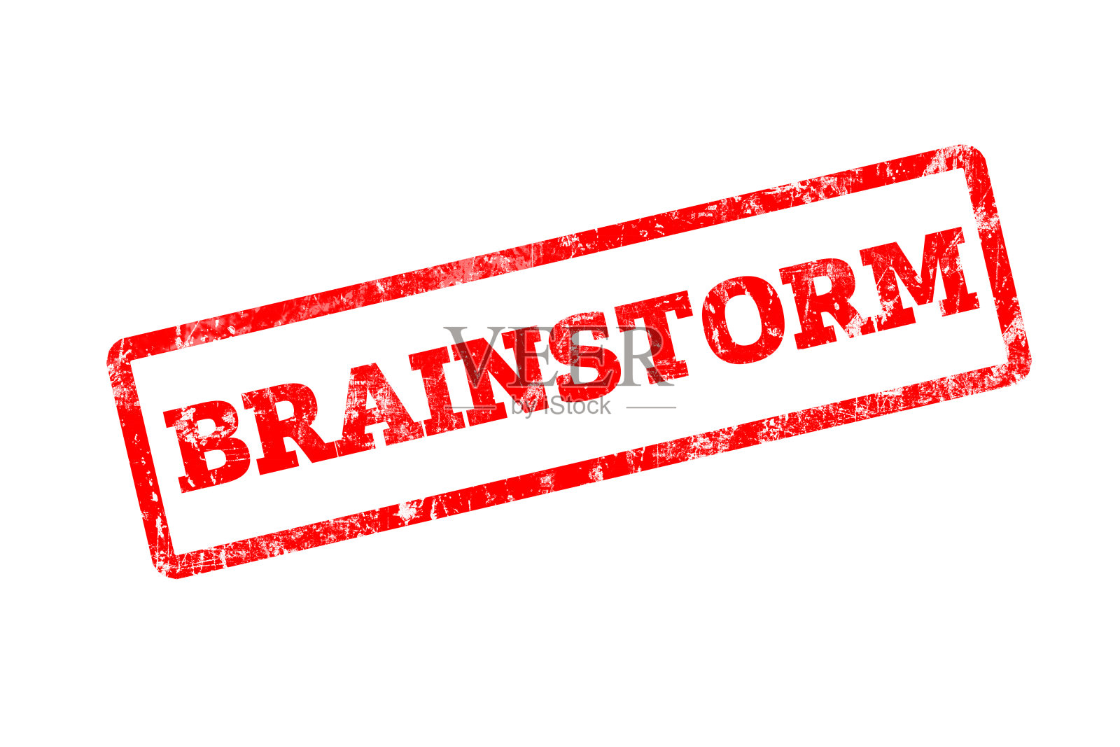 红色橡皮图章头脑风暴词照片摄影图片