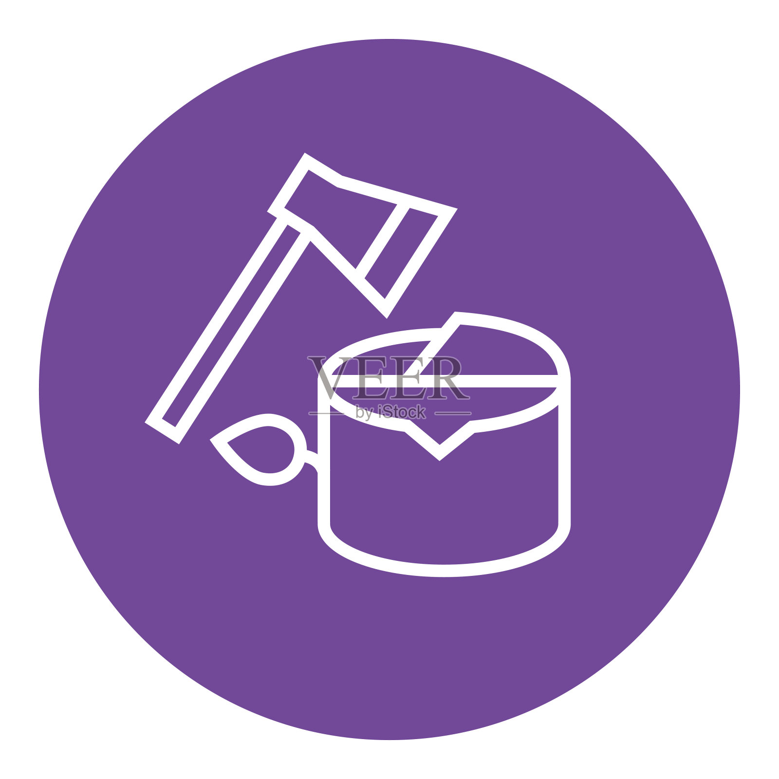 森林砍伐行图标设计元素图片