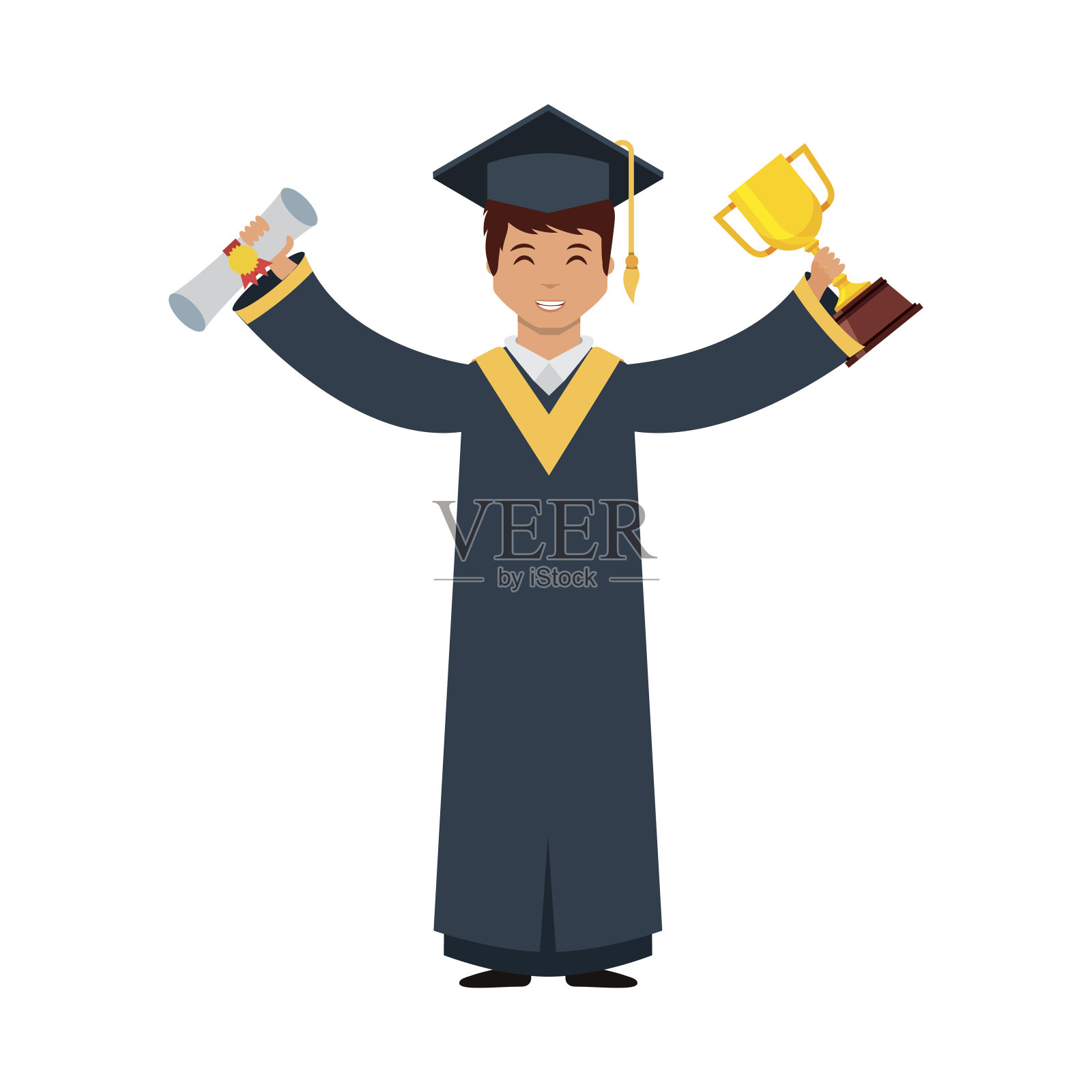 毕业设计成就插画图片素材