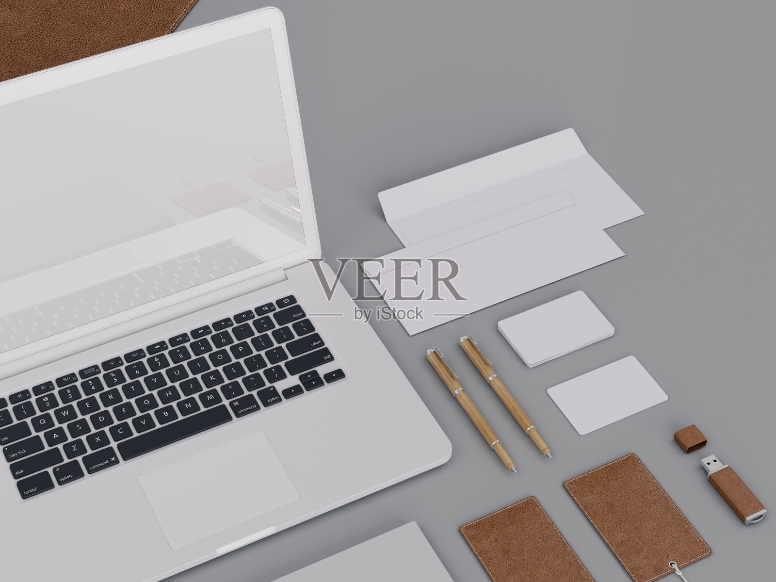 布朗品牌模型。模板设置为黑色背景..照片摄影图片