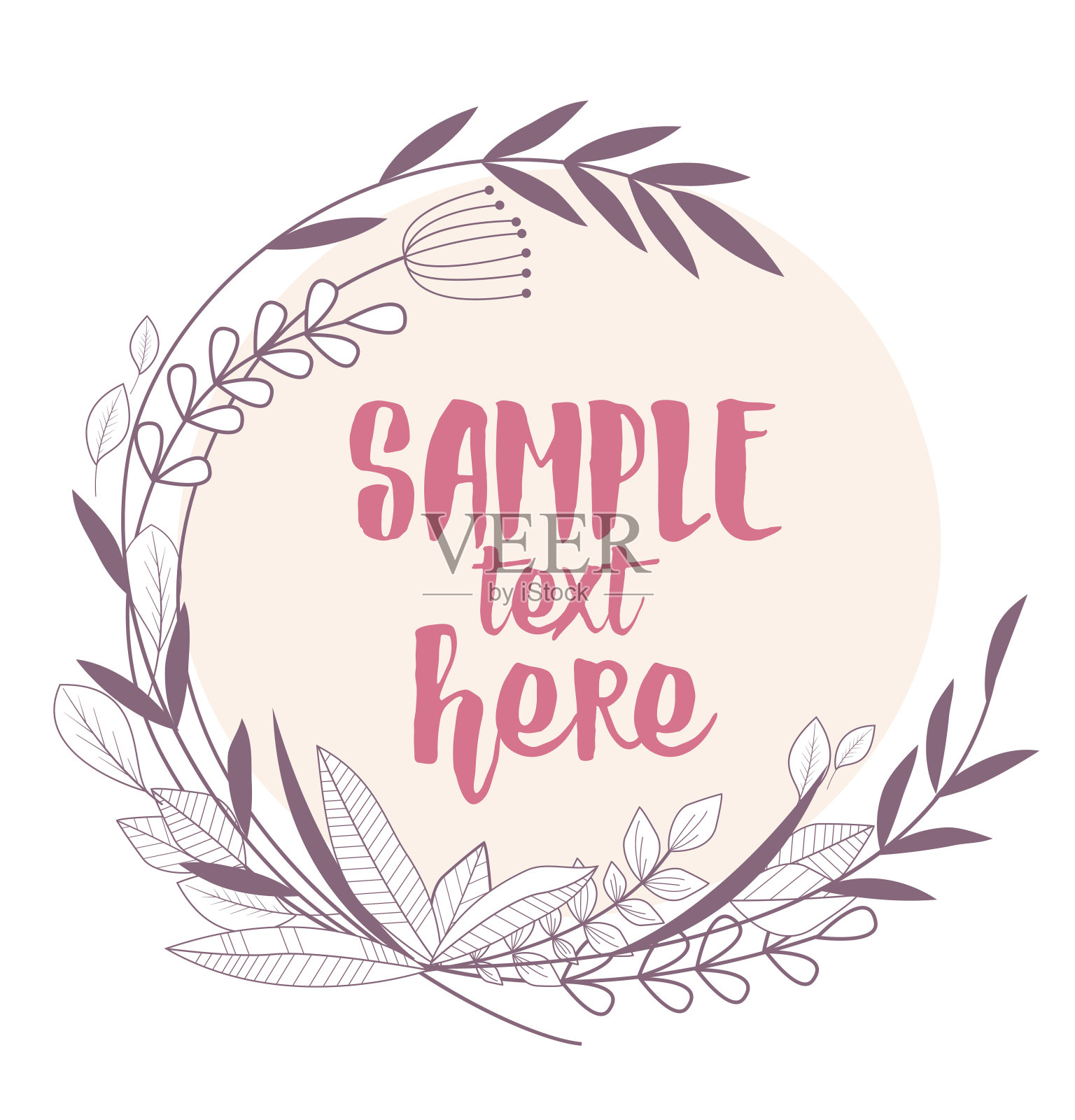 框架用树叶插画图片素材