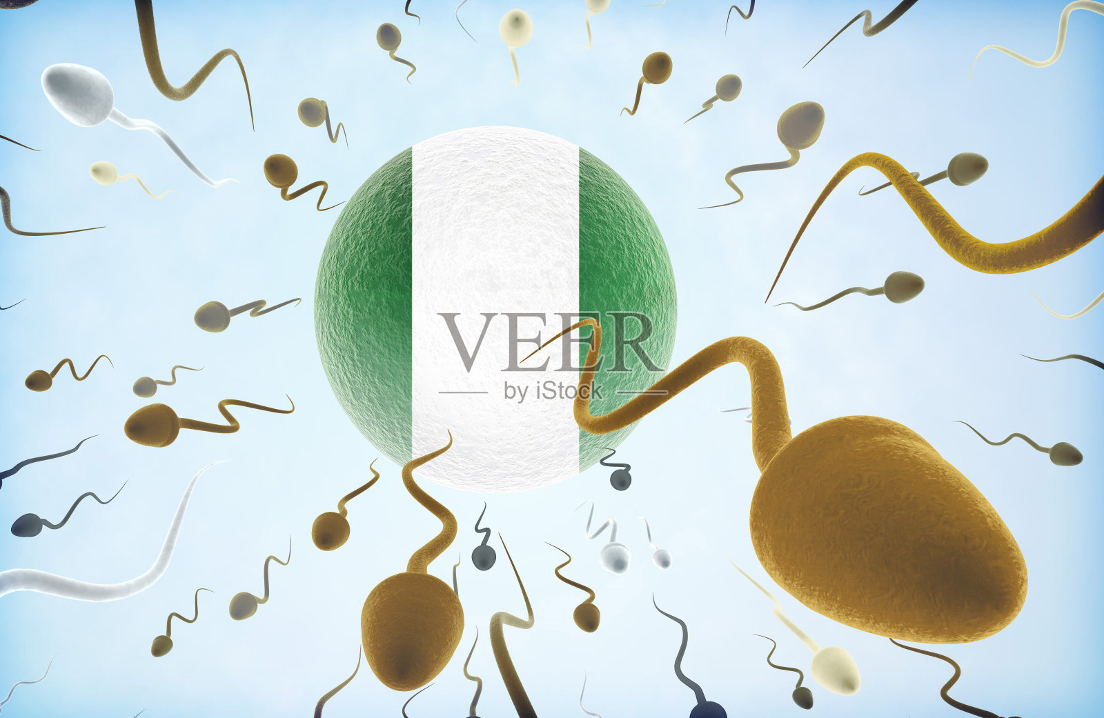 移民的3D插图概念:精子游离尼日利亚(系列)照片摄影图片