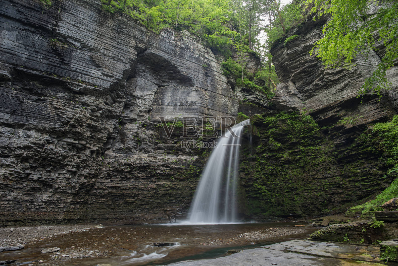 鹰崖瀑布照片摄影图片