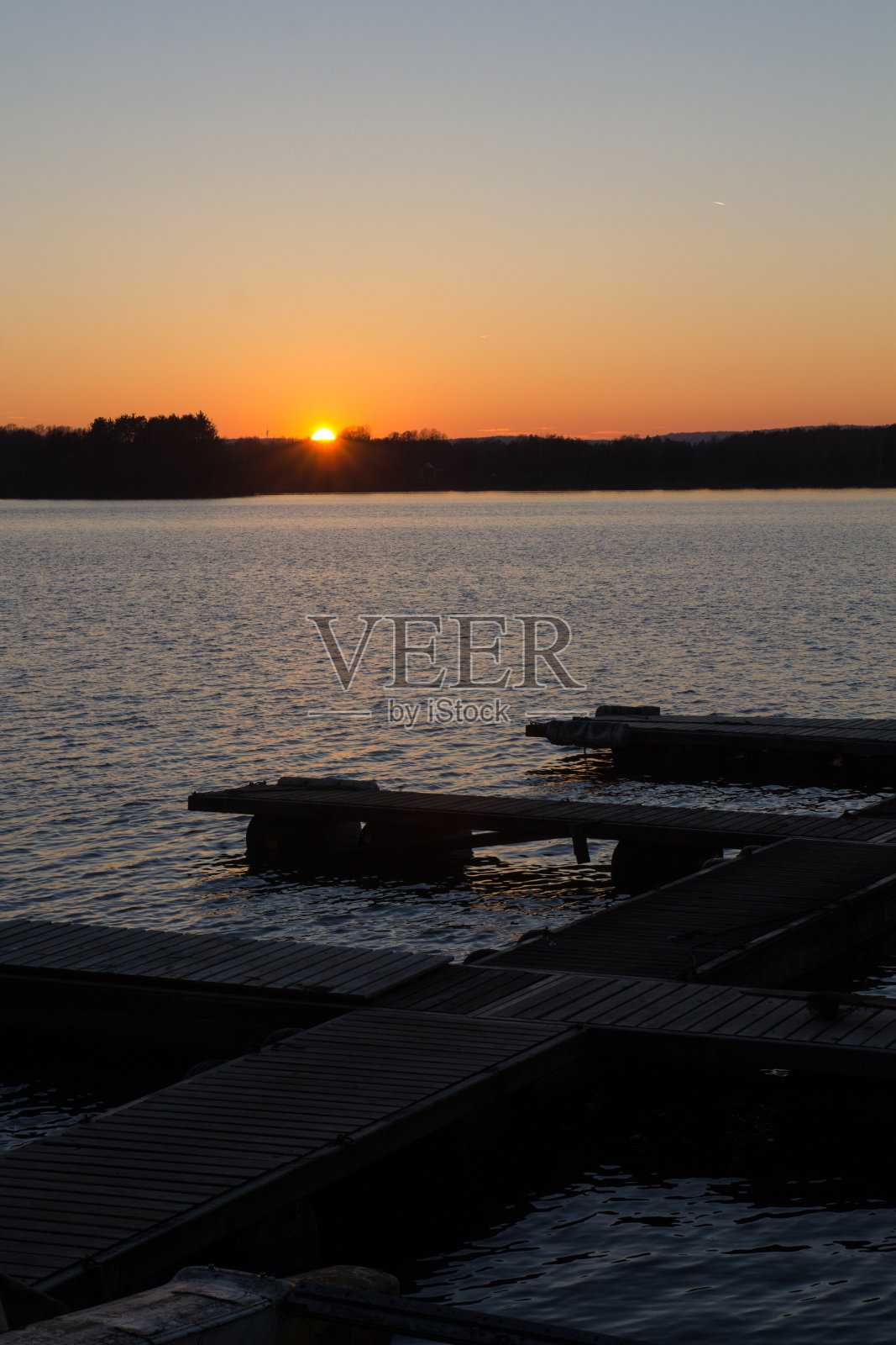 日落湖,Steinberger See,巴伐利亚照片摄影图片