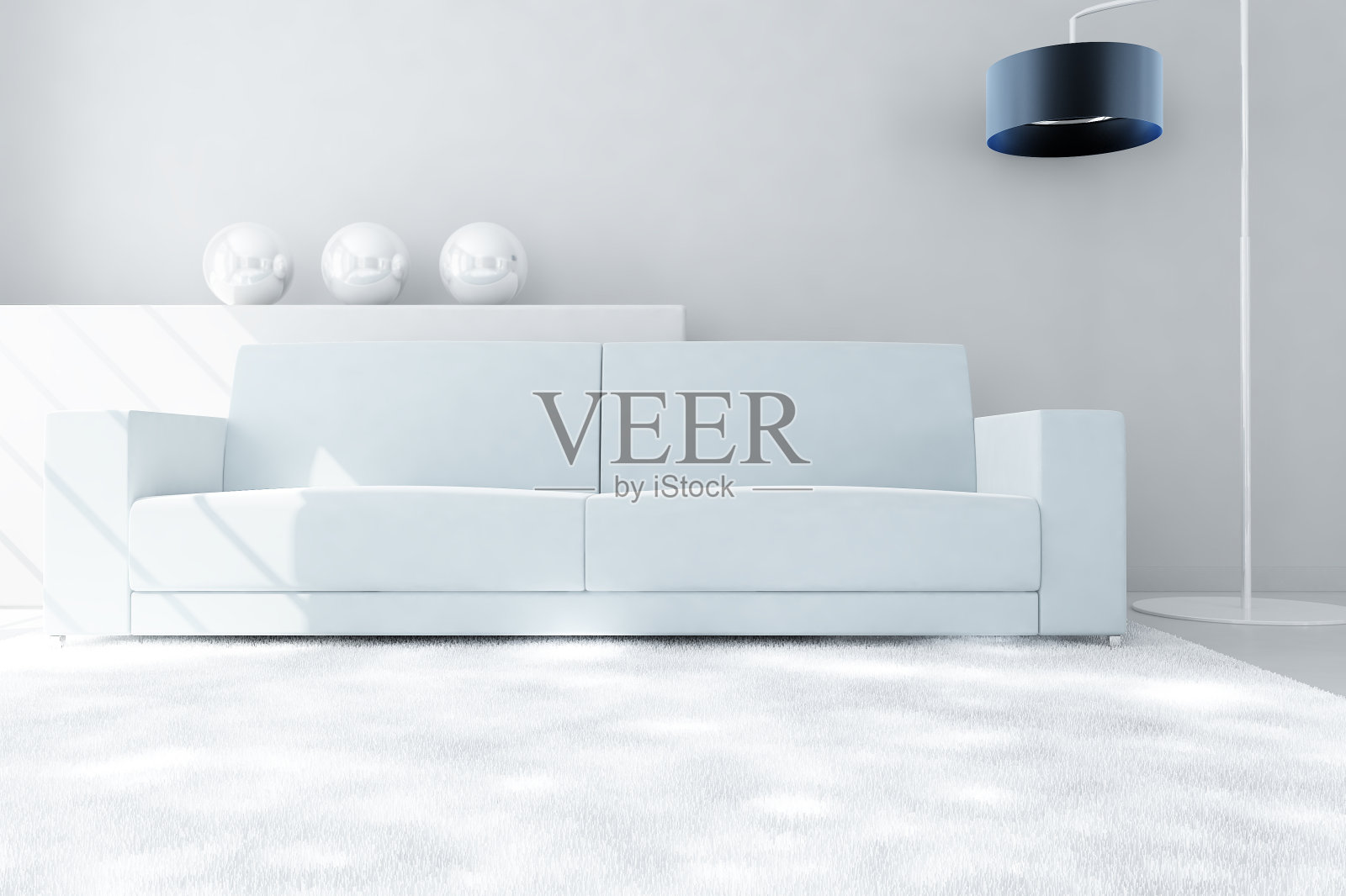 现代室内的沙发和地毯照片摄影图片