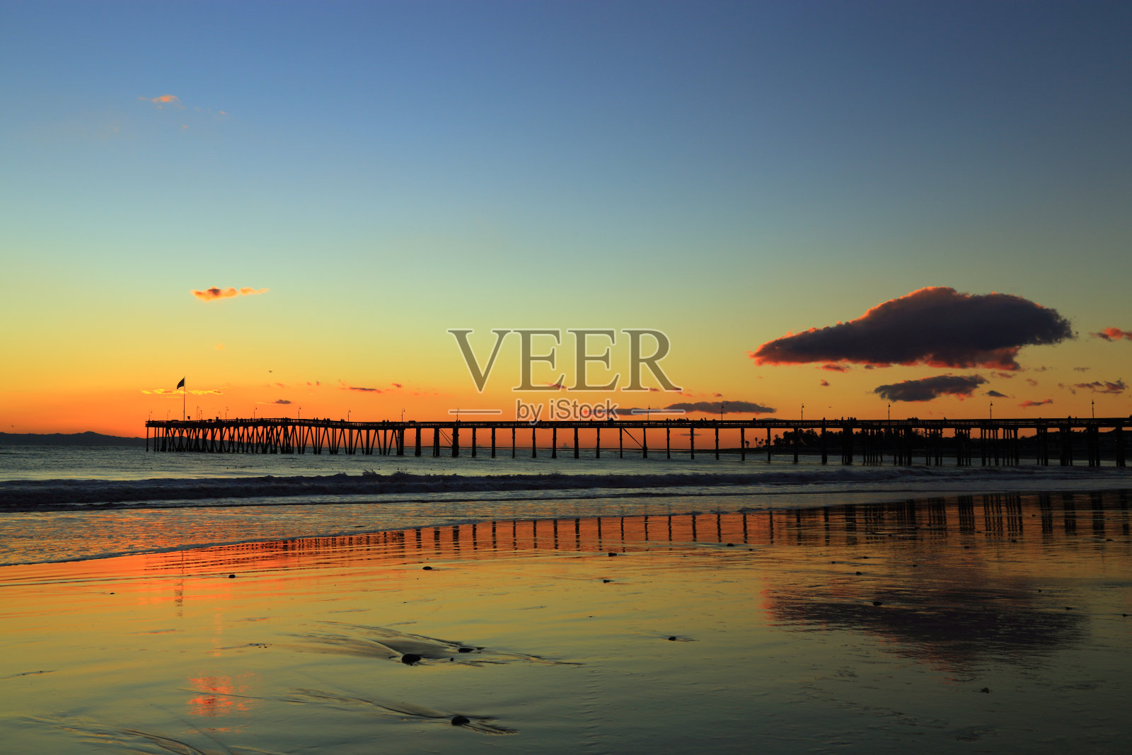 码头日落照片摄影图片