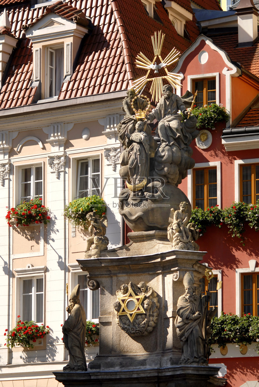 冬青三位一体纪念碑,瘟疫柱照片摄影图片