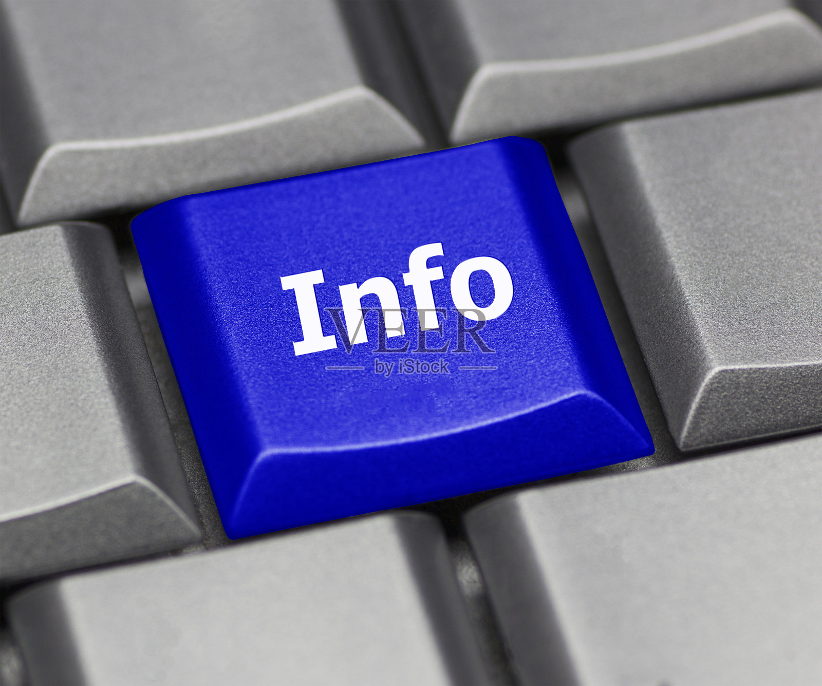 电脑按键蓝色-信息字照片摄影图片