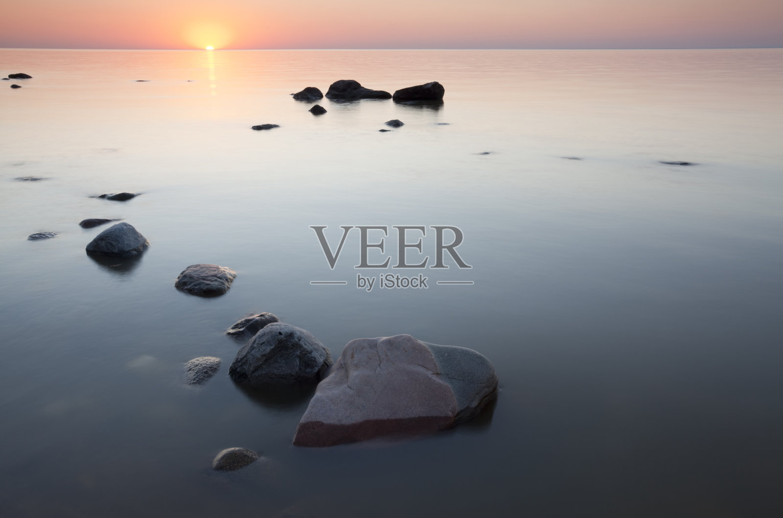 维多利亚海滩日落马尼托巴照片摄影图片