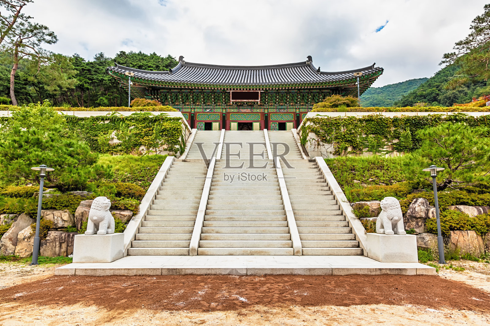 韩国传统建筑、古建筑、宫殿照片摄影图片