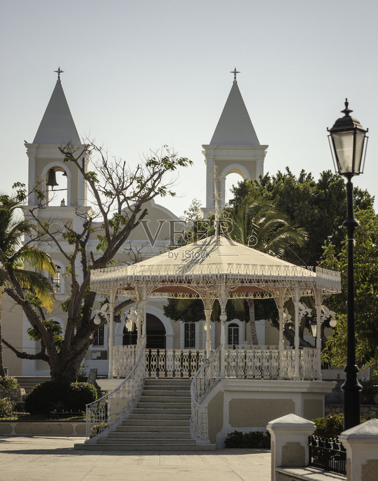 洛斯卡沃斯亭和教堂照片摄影图片