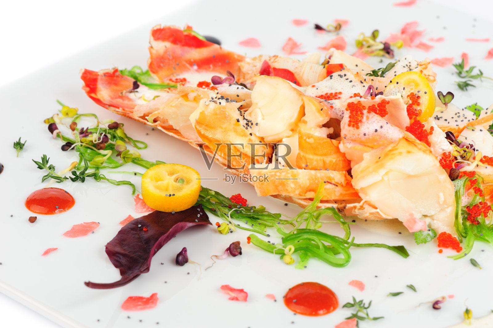 日式龙虾沙拉照片摄影图片