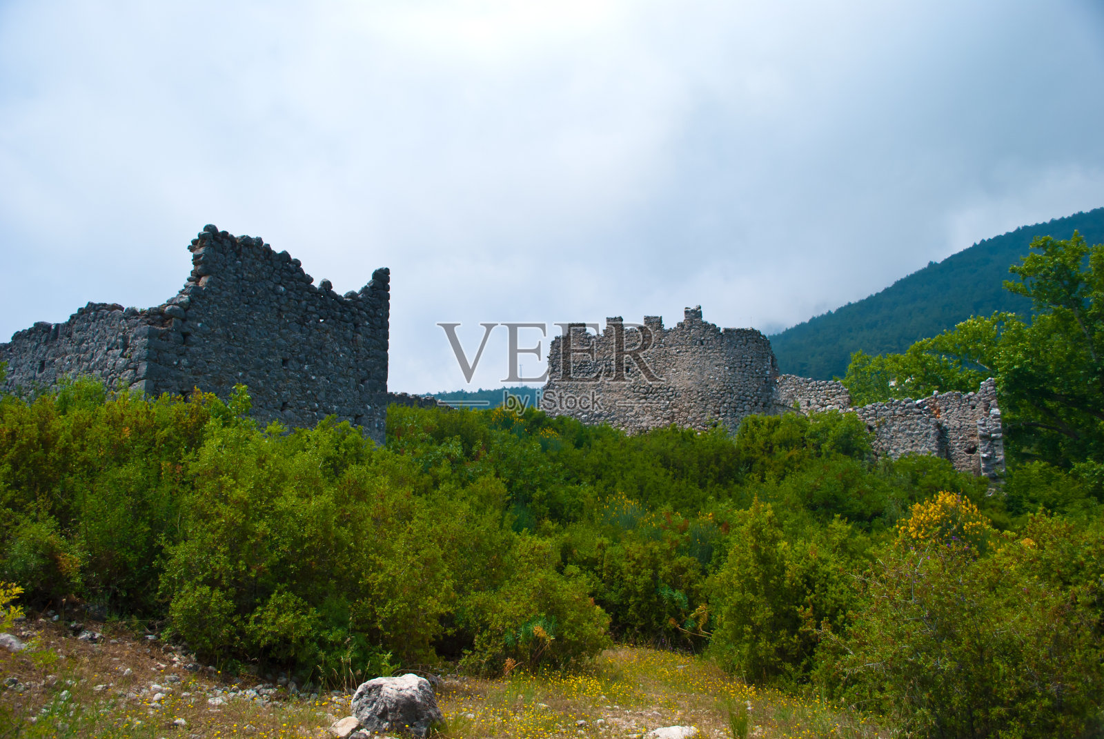 古老的土耳其堡垒。照片摄影图片