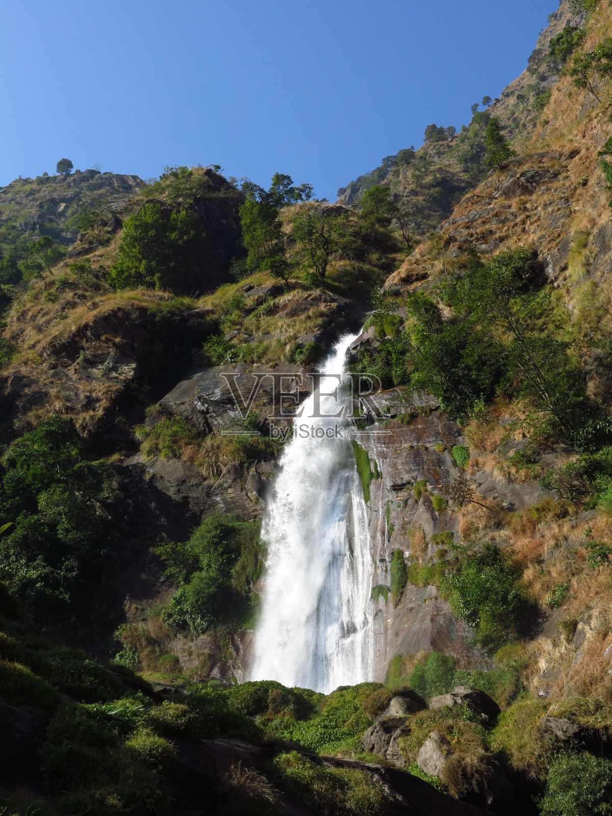 瀑布在Syange照片摄影图片