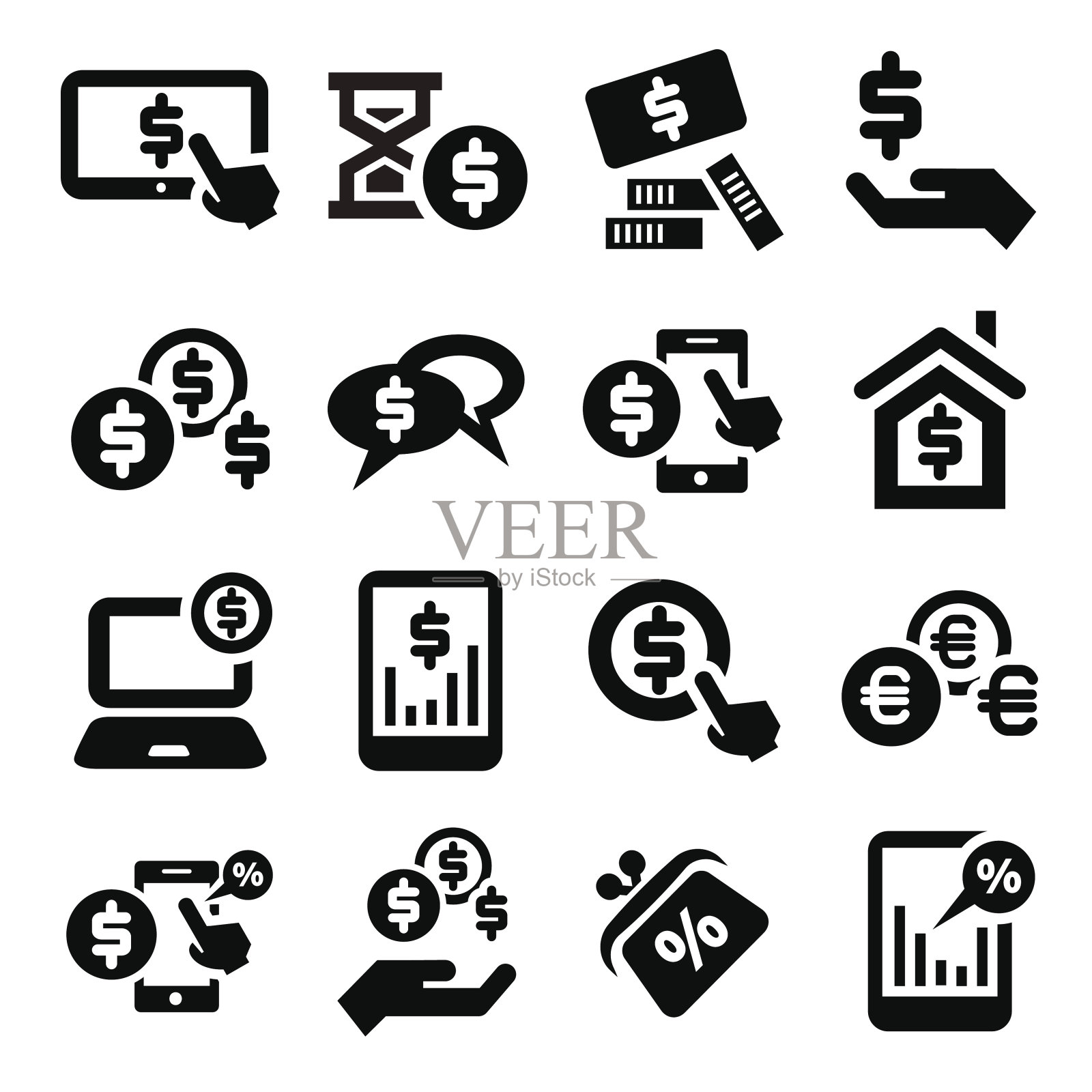 金融图标设置图标素材