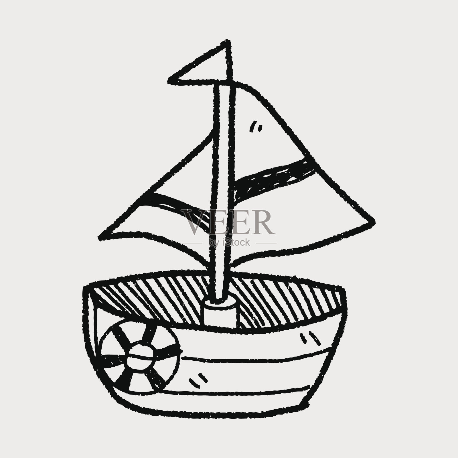 帆涂鸦插画图片素材