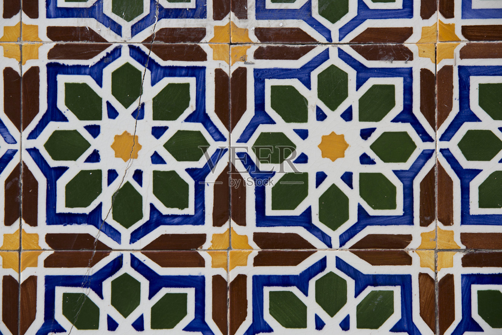 来自葡萄牙的装饰性古老的典型瓷砖。照片摄影图片
