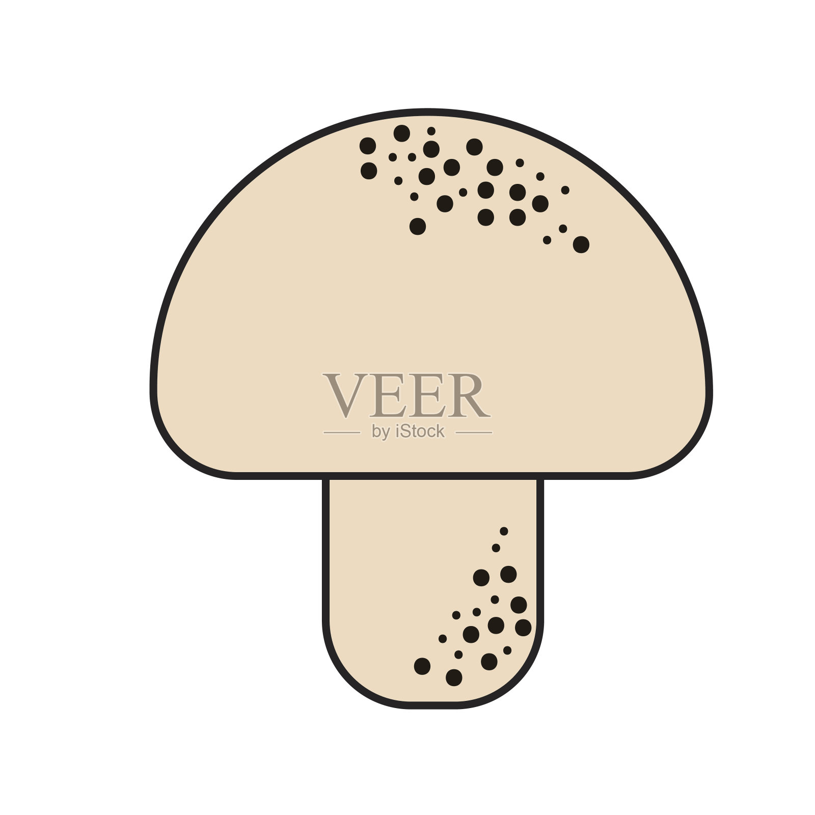 美味新鲜的蘑菇器官食品插画图片素材