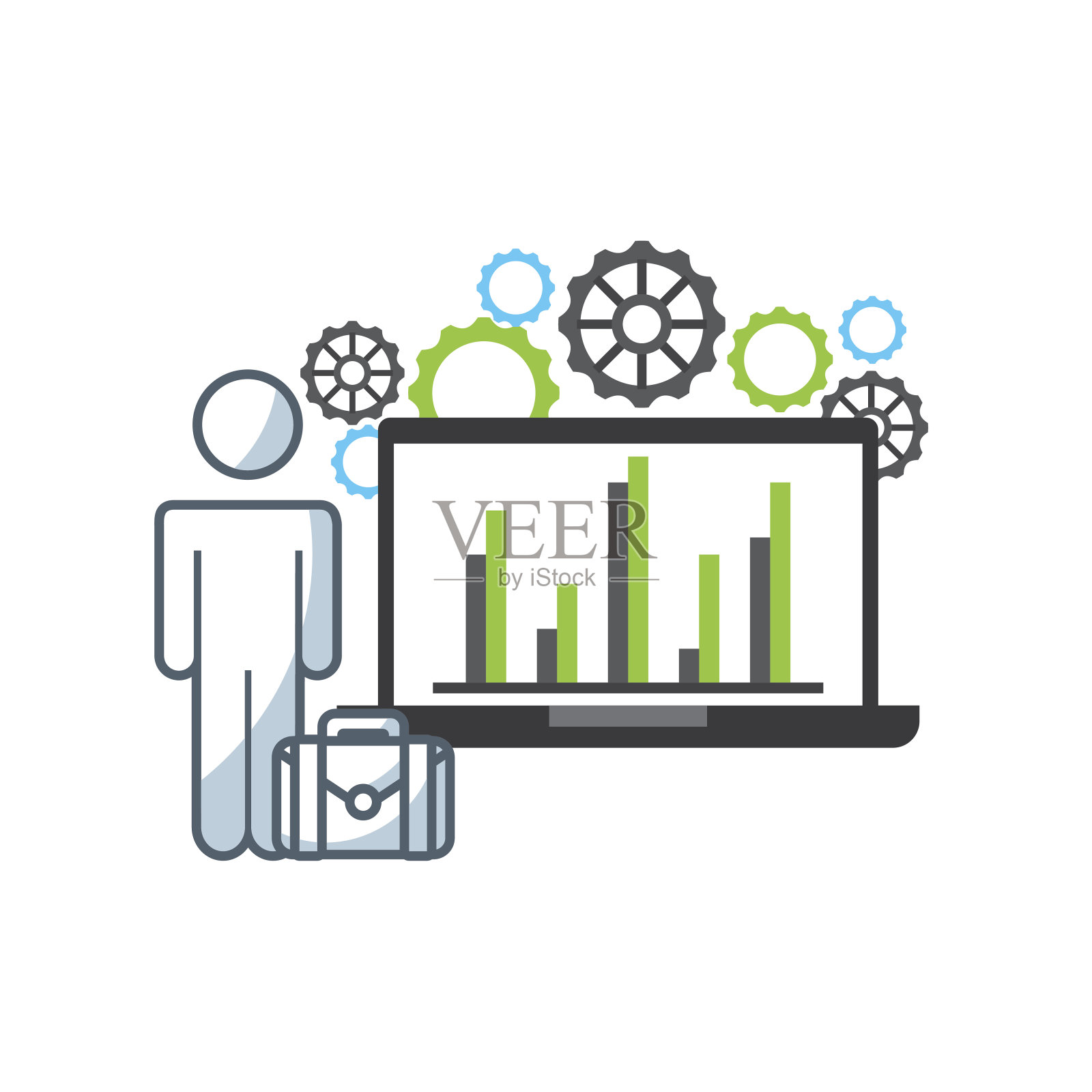 增长业务融资线图标插画图片素材