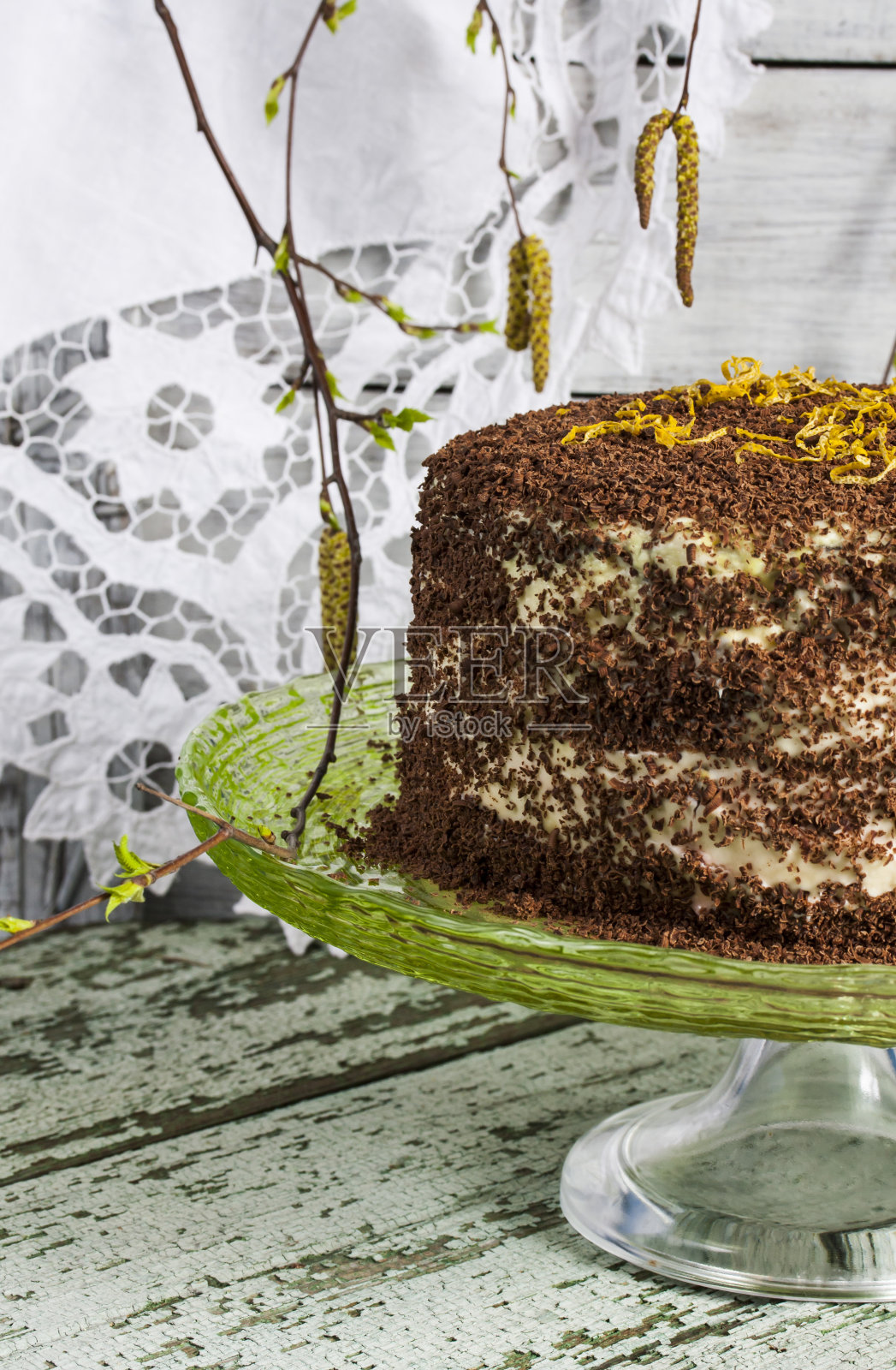 bird-cherry蛋糕面粉照片摄影图片