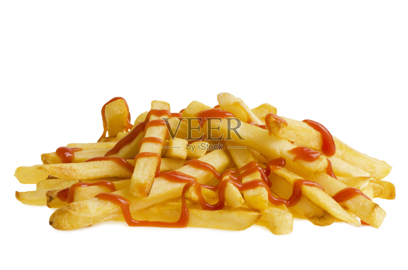 薯条和番茄酱照片摄影图片