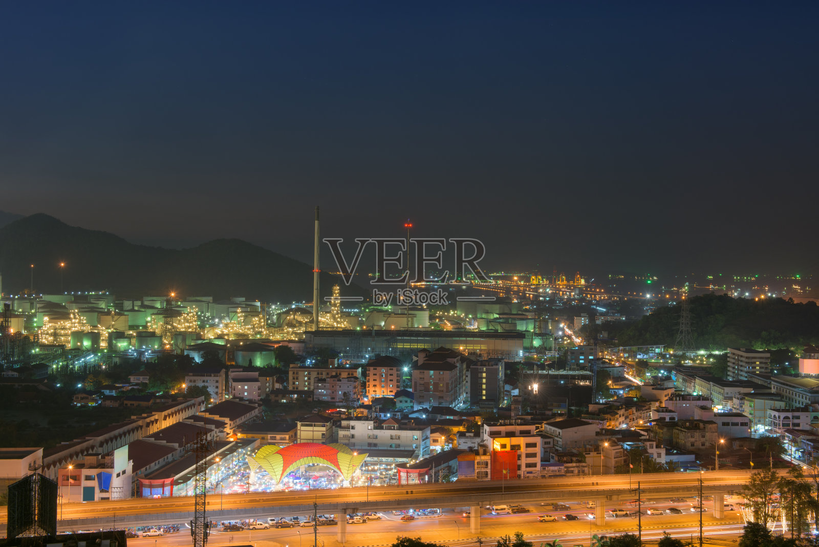 城市夜景照片摄影图片