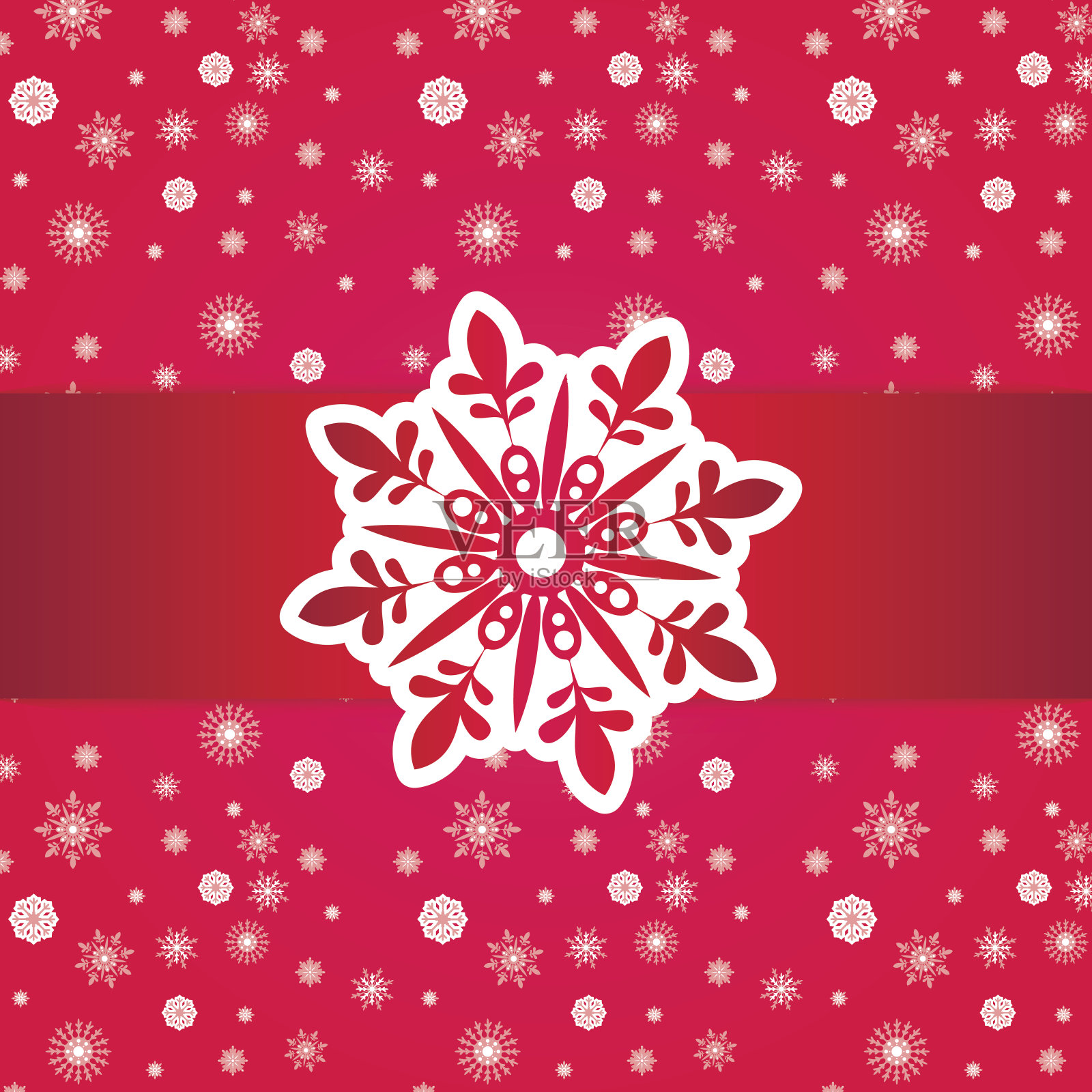 圣诞节框架无缝图案背景插画图片素材