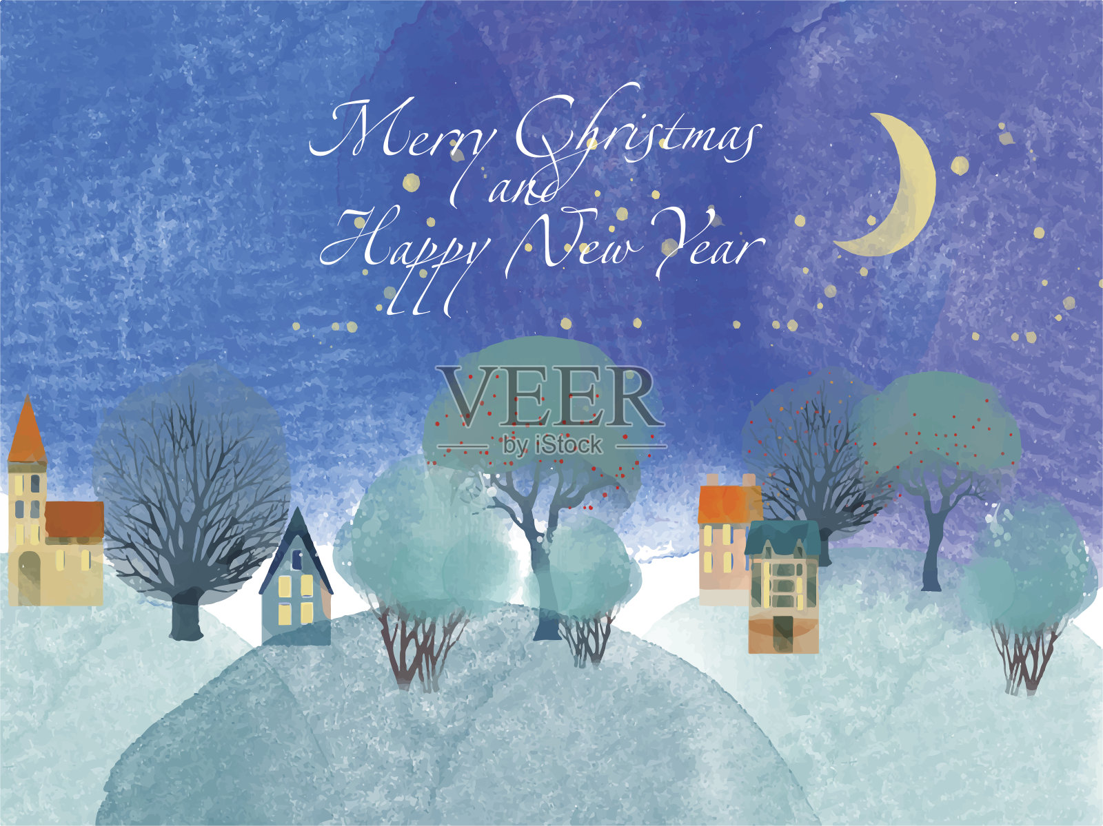 城市风光插画设计模板素材