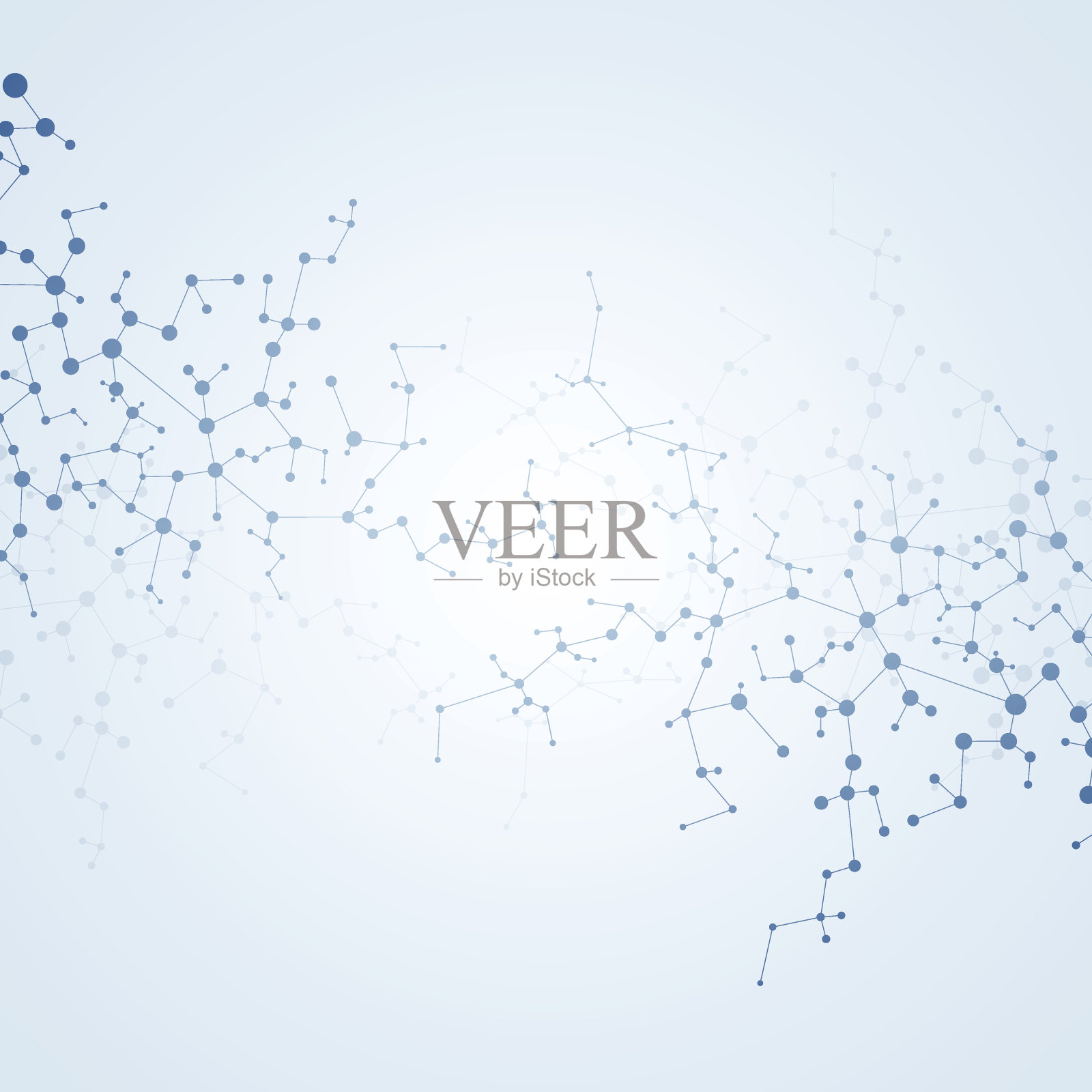 DNA和神经元的结构分子。抽象的背景。医学科学插画图片素材