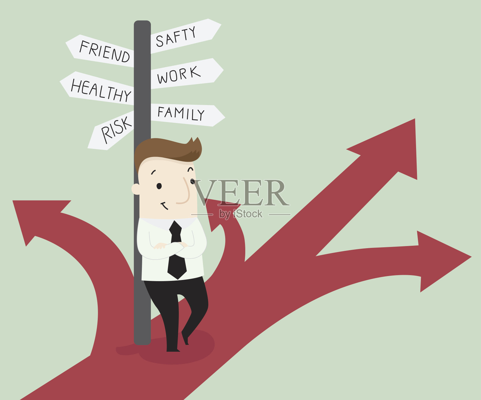 成功的路径插画图片素材