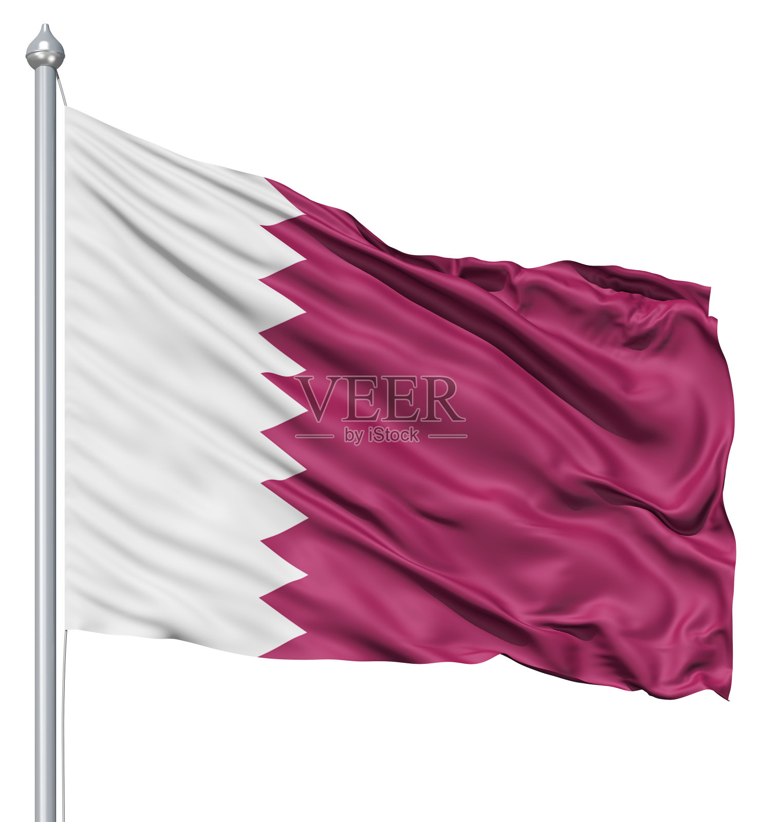 卡塔尔飘扬的旗帜照片摄影图片