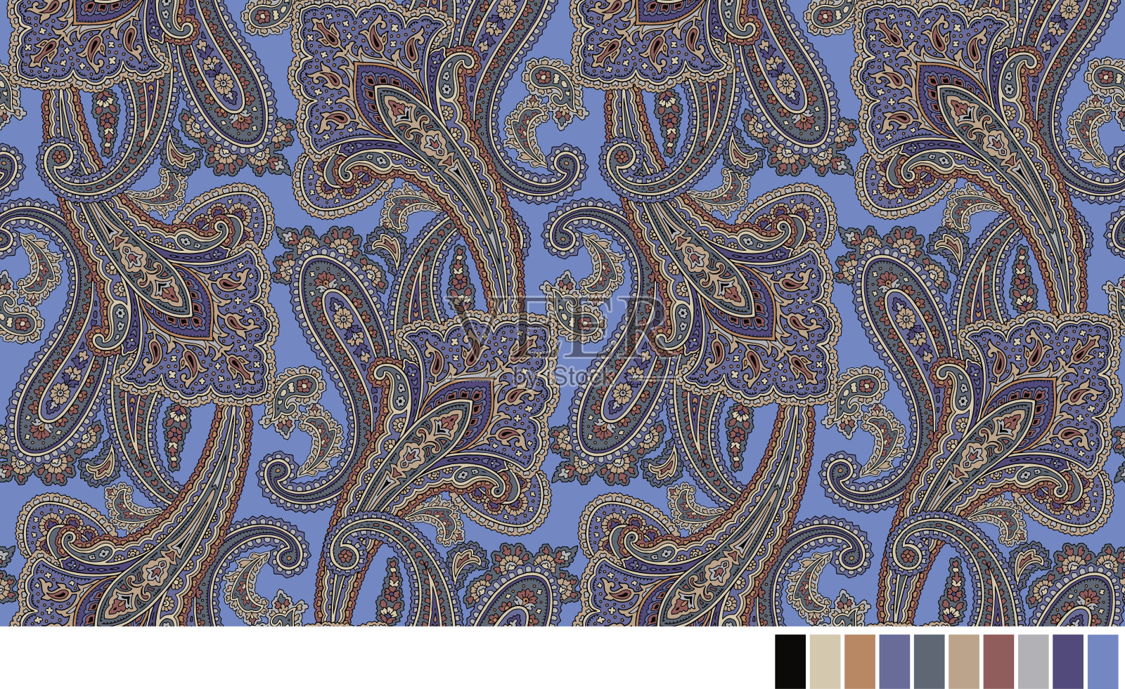 佩斯利图案插画图片素材