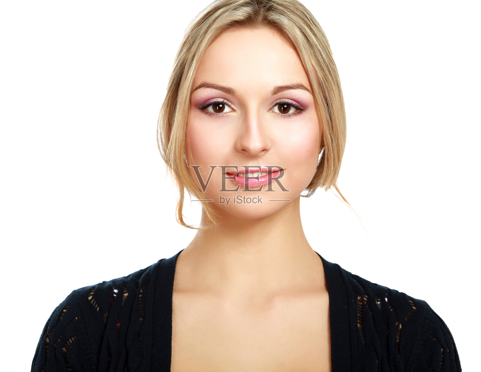 一个年轻漂亮的女人的肖像照片摄影图片