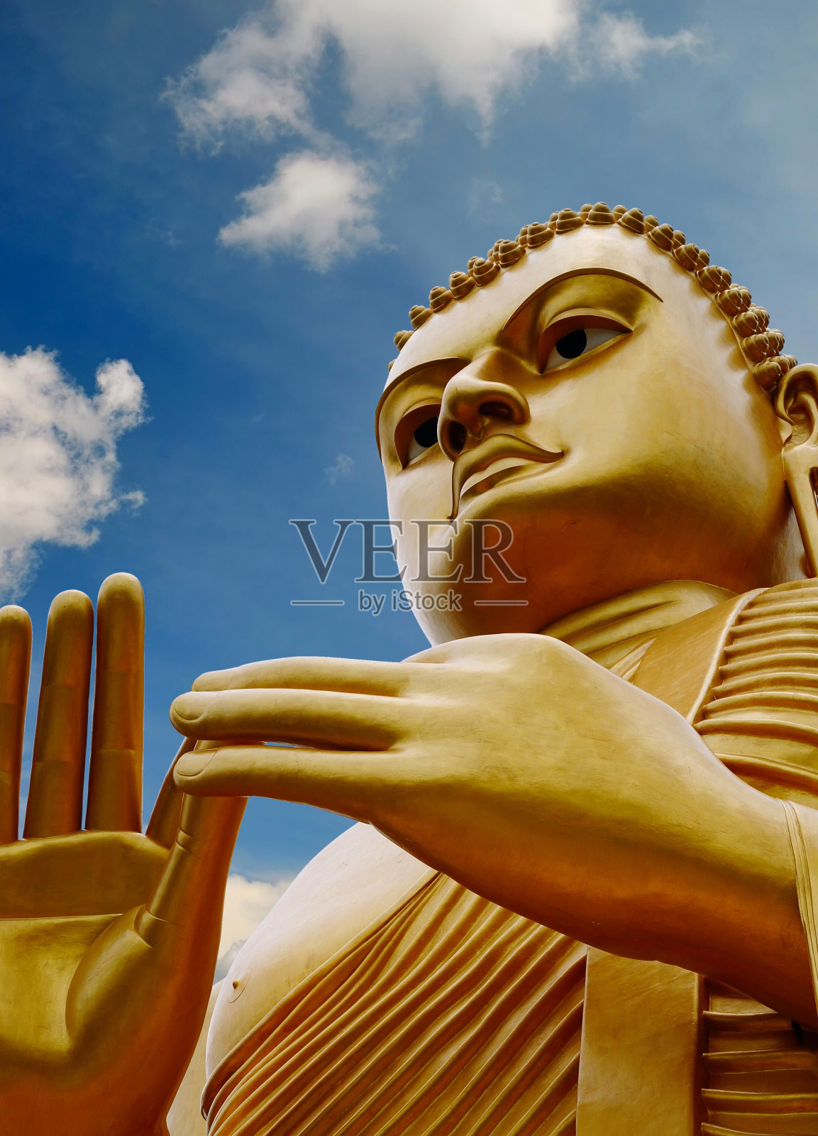 斯里兰卡丹布拉的金佛。照片摄影图片