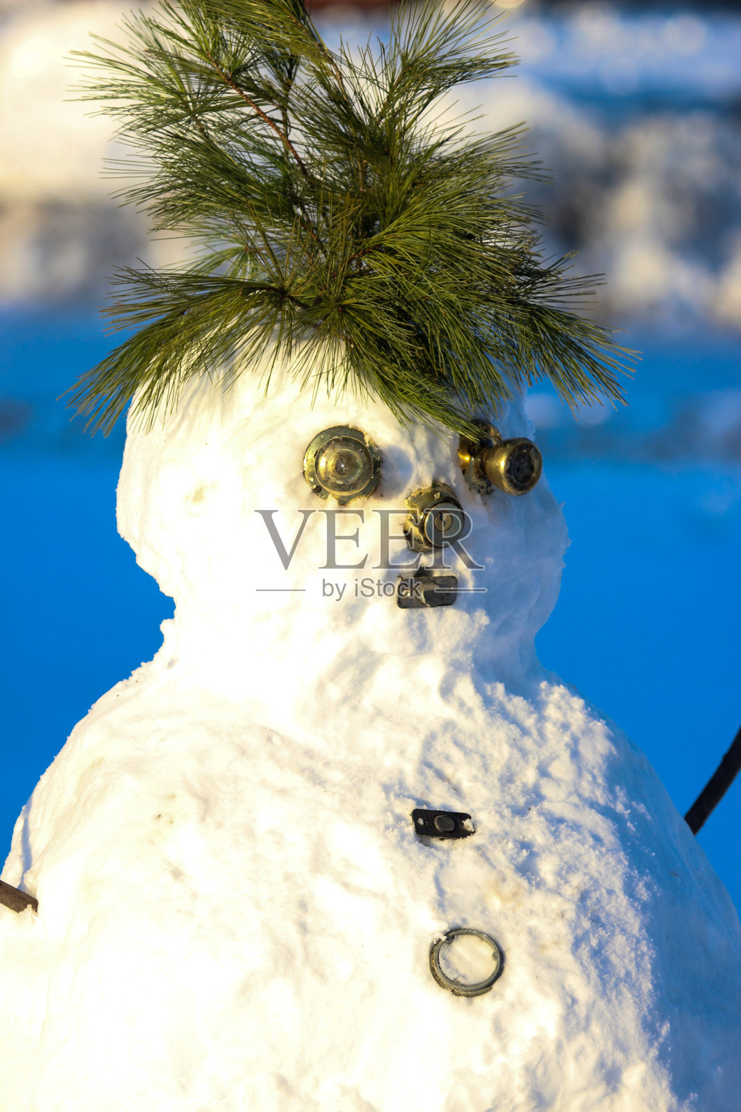 肯塔基州列克星敦的奇怪雪人照片摄影图片