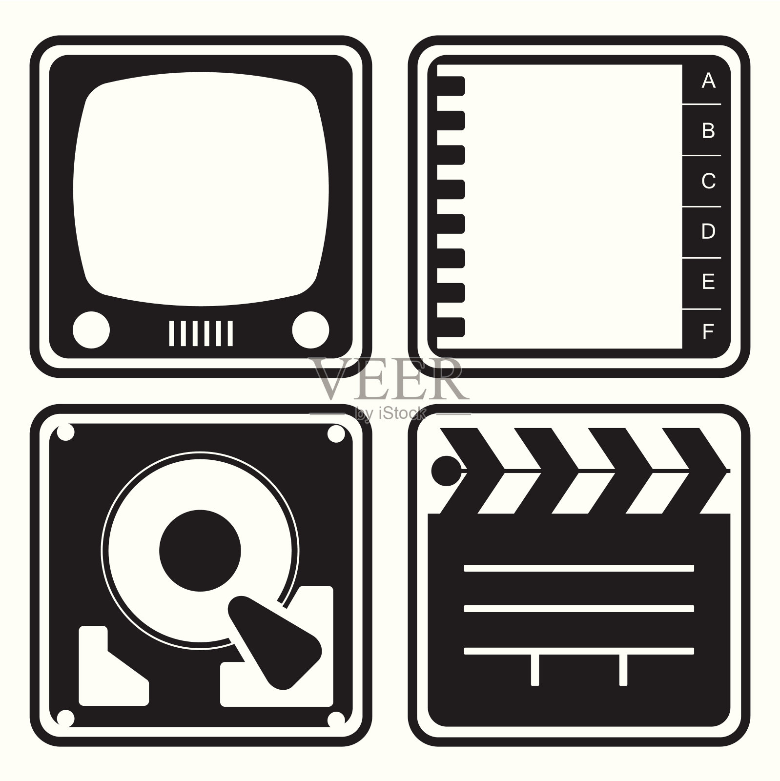 界面平面图标集图标素材