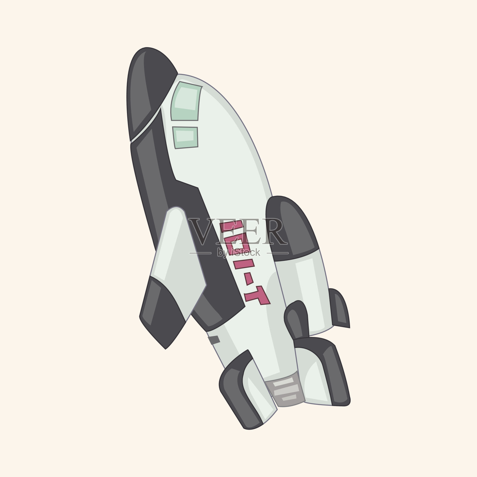 飞船主题元素向量,eps插画图片素材