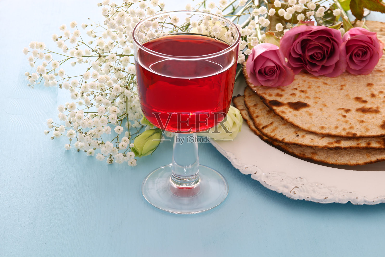 逾越节庆祝概念(犹太逾越节)照片摄影图片