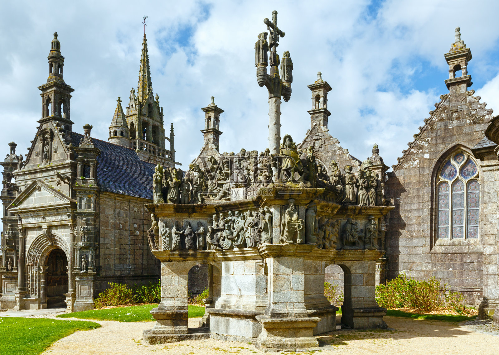 法国布列塔尼的吉米利奥教区。照片摄影图片