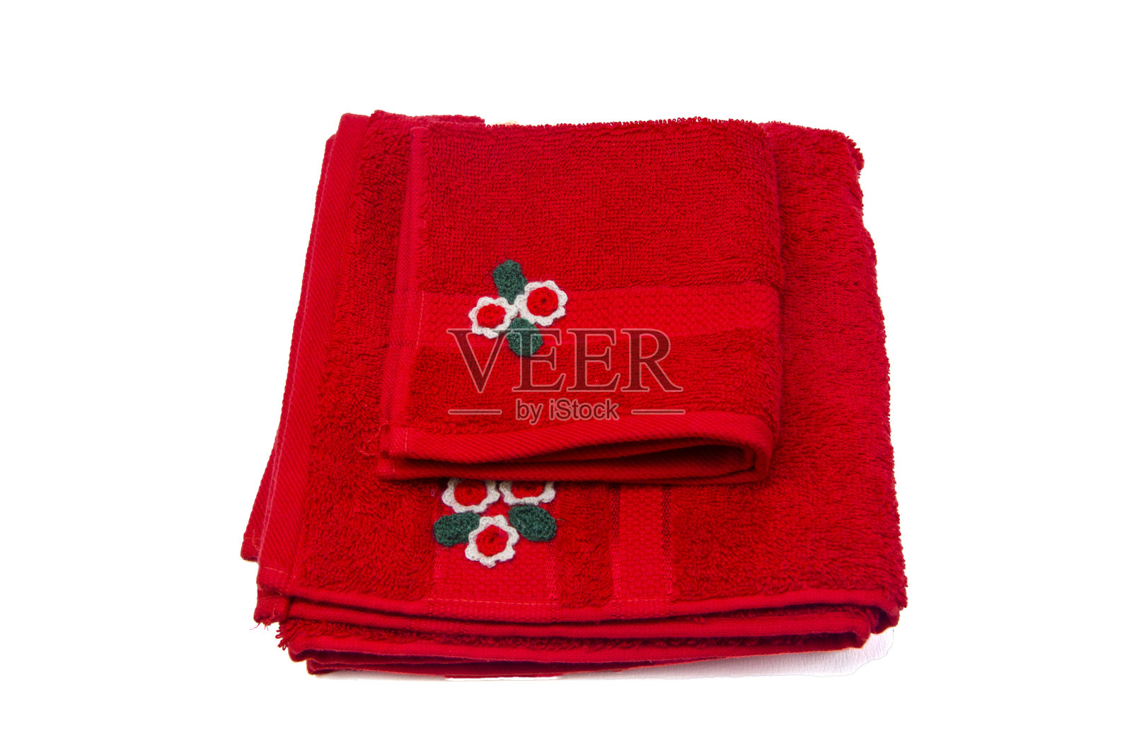 红色毛巾照片摄影图片