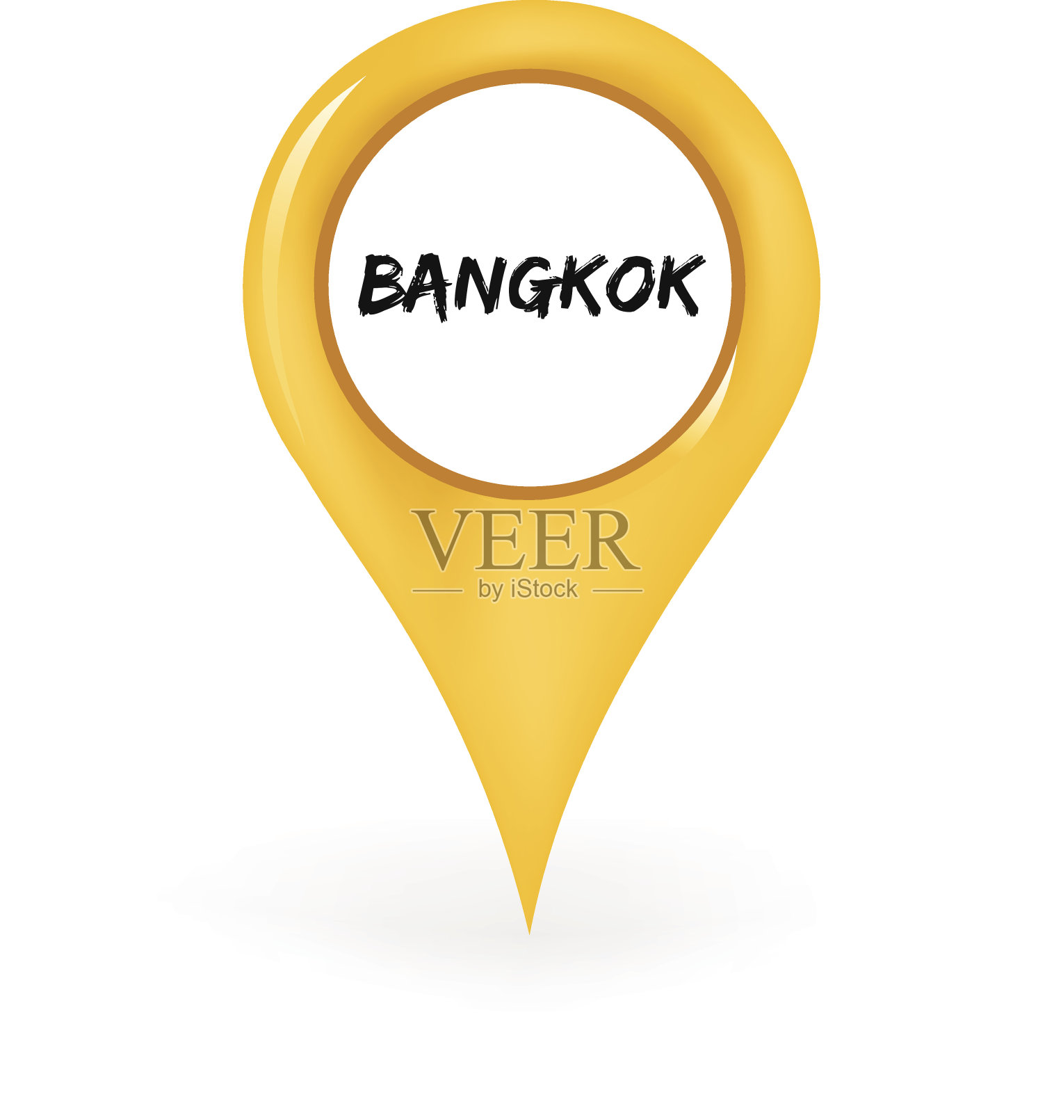 曼谷的位置插画图片素材