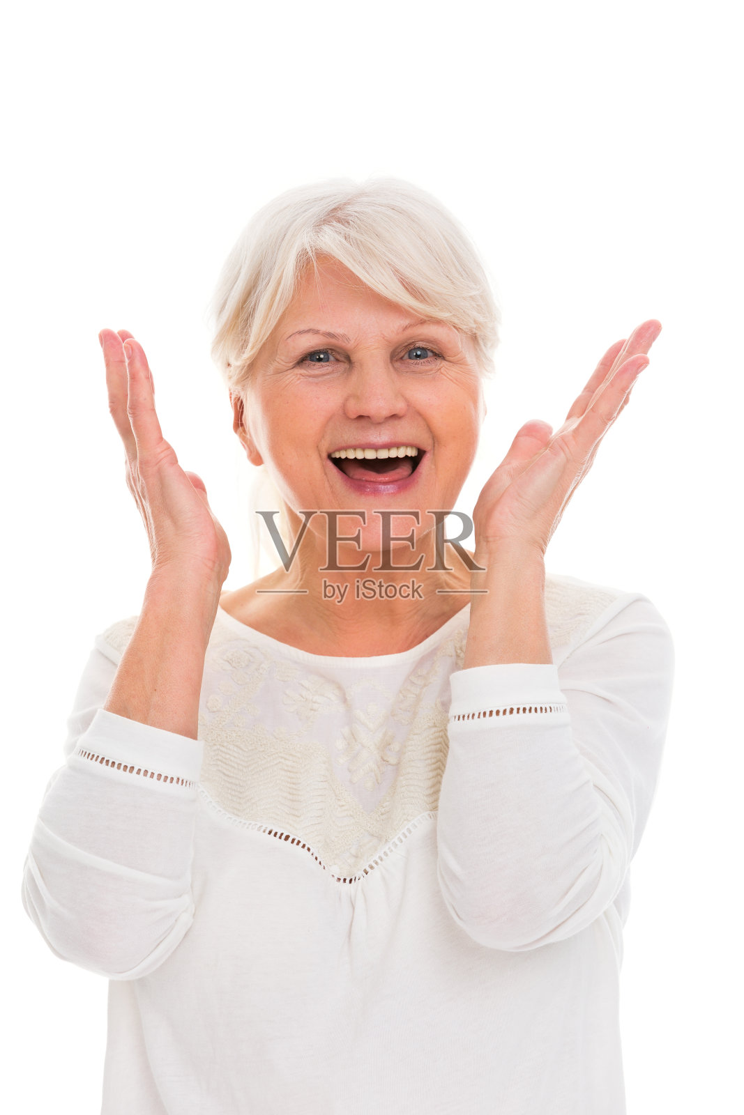 高级的女人大喊大叫照片摄影图片